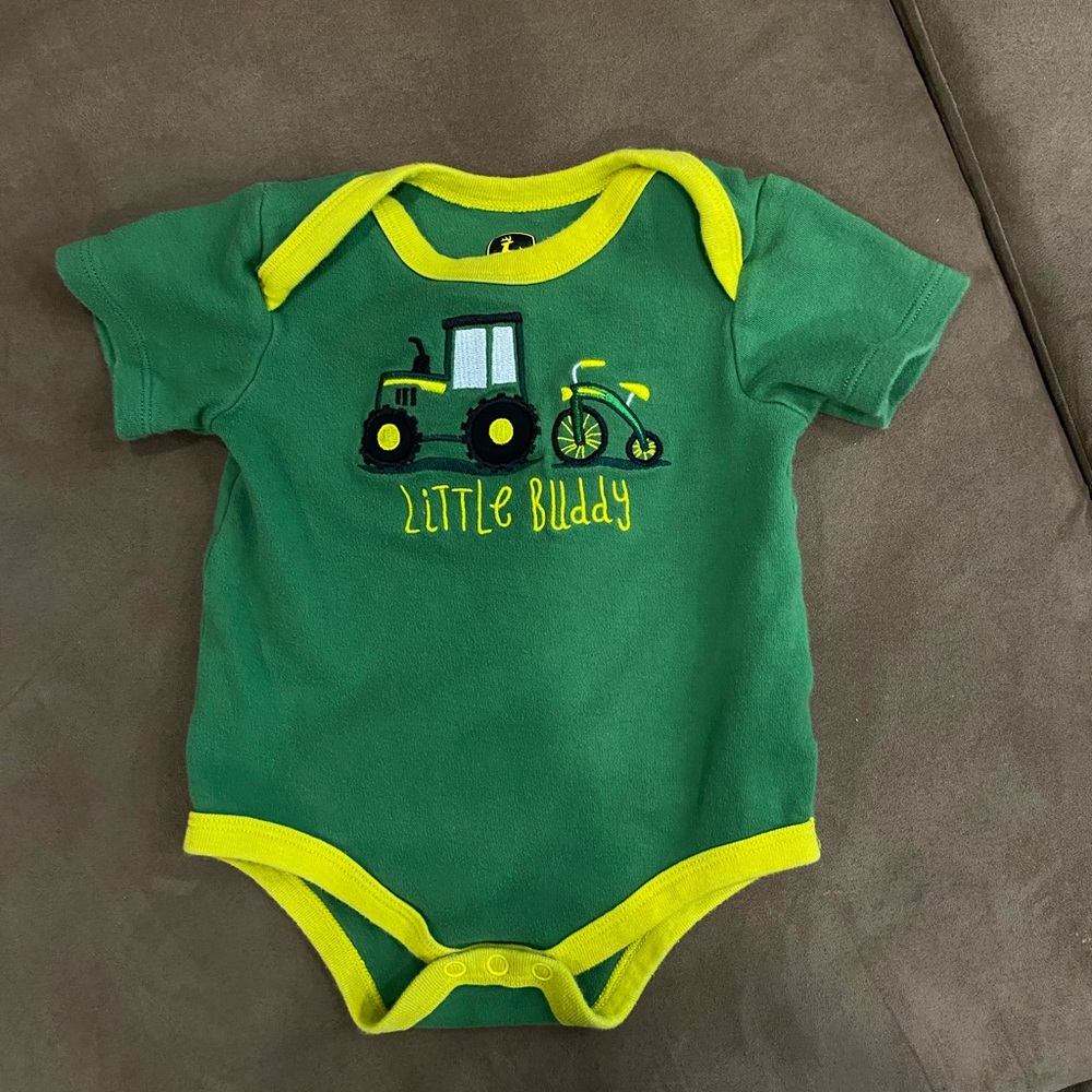 John Deere Green Baby Onesie